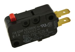 OMRON ELECTRONIC COMPONENTS D3V-11G-1C25-K MICROSWITCH, PIN PLUNGER, SPDT 11A 250V