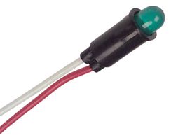 VCC / VISUAL COMMUNICATIONS COMPANY 5100H5LC INDICATOR, LED PANEL MOUNT, GREEN, 1.8V