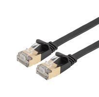 L-COM TRD632ASFLAT-BLK-05F ENET CORD, CAT6A, RJ45 PLUG-PLUG, 0.5