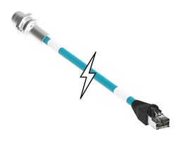 MOLEX 120108-0675 SENSOR CORD, 4P M12 RCPT-RJ45 PLUG, 3.3