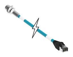MOLEX 120108-0676 SENSOR CORD, 4P M12 RCPT-RJ45 PLUG, 6.6
