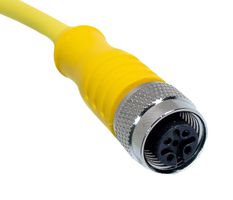 MUELLER ELECTRIC C4C02M004 M12 CORDSET, 4-POSITION FEMALE STRAIGHT-OPEN END, 18 AWG, 4M 68AK2095