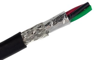 ALPHA WIRE 25158 BK005 Cable Shielding:Screened