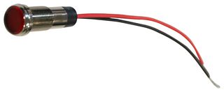 DIALIGHT 656-1105-303F. LED INDICATOR, PANEL, 12.7MM, RED, 120V