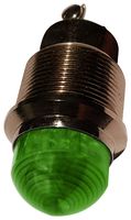 DIALIGHT 630-3603-304F PANEL INDICATOR, GREEN, 1.18", 12VDC