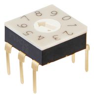 NKK SWITCHES FD01FC10P ROTARY CODED SWITCH, 10POS, 20V, TH