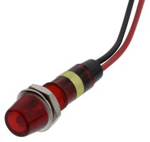 DIALIGHT 677-3135-331F PANEL INDICATOR, 7.2MM, RED, 12VDC