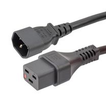 L-COM C19LC14-15-3F POWER CORD, IEC C14-IEC C19, 3 , 15A
