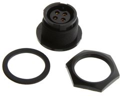 SWITCHCRAFT/CONXALL 4382-4SG-300 CIRCULAR CONNECTOR, 4POS, RCPT, PANEL