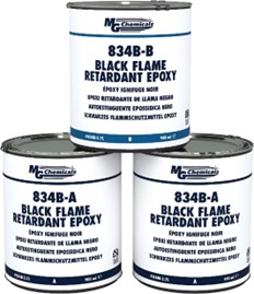 834B-2.7L Potting Compound, Thermally Conductive, Flame Retardant, 2 Part Epoxy, Can, Black, 2.7 