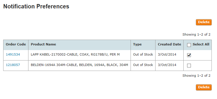 Update Product Notifications